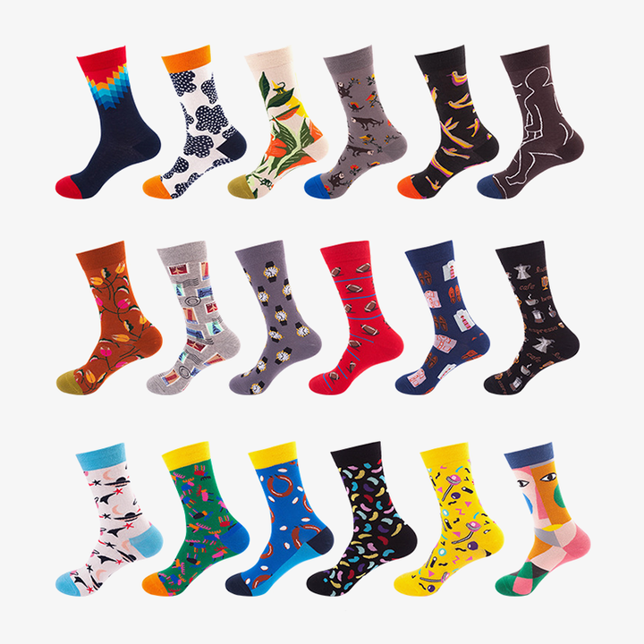 Artistic Eco-Friendly Cotton Oil Print Socks - Arno Conti Shoe