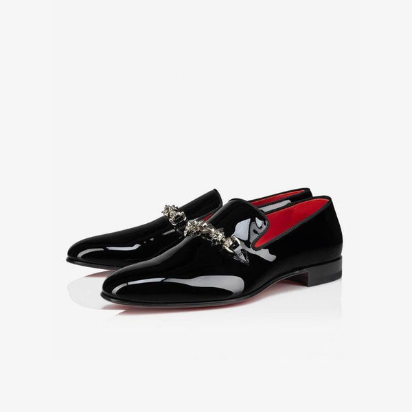 Men's Patent Leather Slip-On Loafers - ARNO CONTI